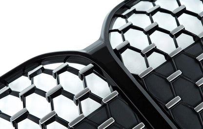 BMW 4 SERIES G22 G23 G26 2020 ON MAIN KIDNEY GRILLE BLACK & CHROME WITH PDC HOLE