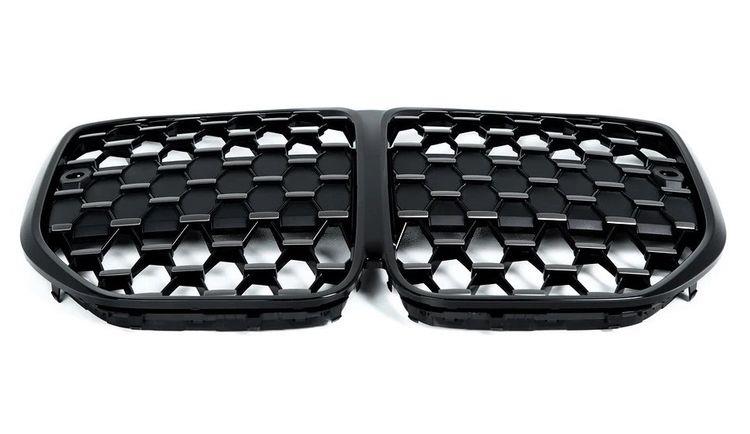 BMW 4 SERIES G22 G23 G26 2020 ON MAIN KIDNEY GRILLE BLACK & CHROME WITH PDC HOLE