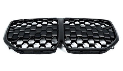 BMW 4 SERIES G22 G23 G26 2020 ON MAIN KIDNEY GRILLE BLACK & CHROME WITH PDC HOLE