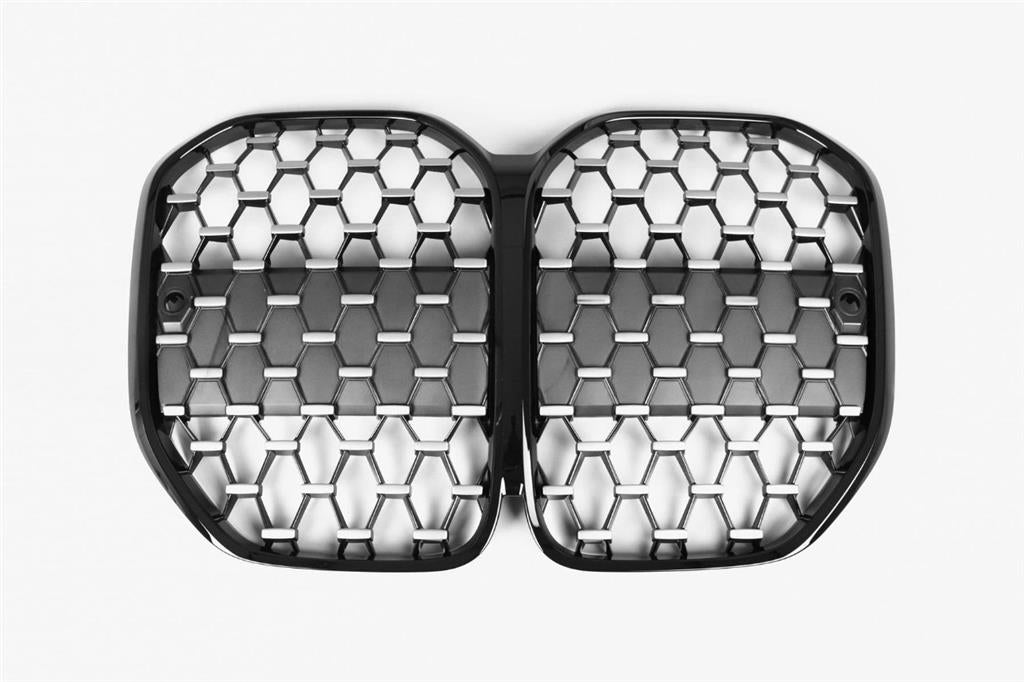 BMW 4 SERIES G22 G23 G26 2020 ON MAIN KIDNEY GRILLE BLACK & CHROME WITH PDC HOLE