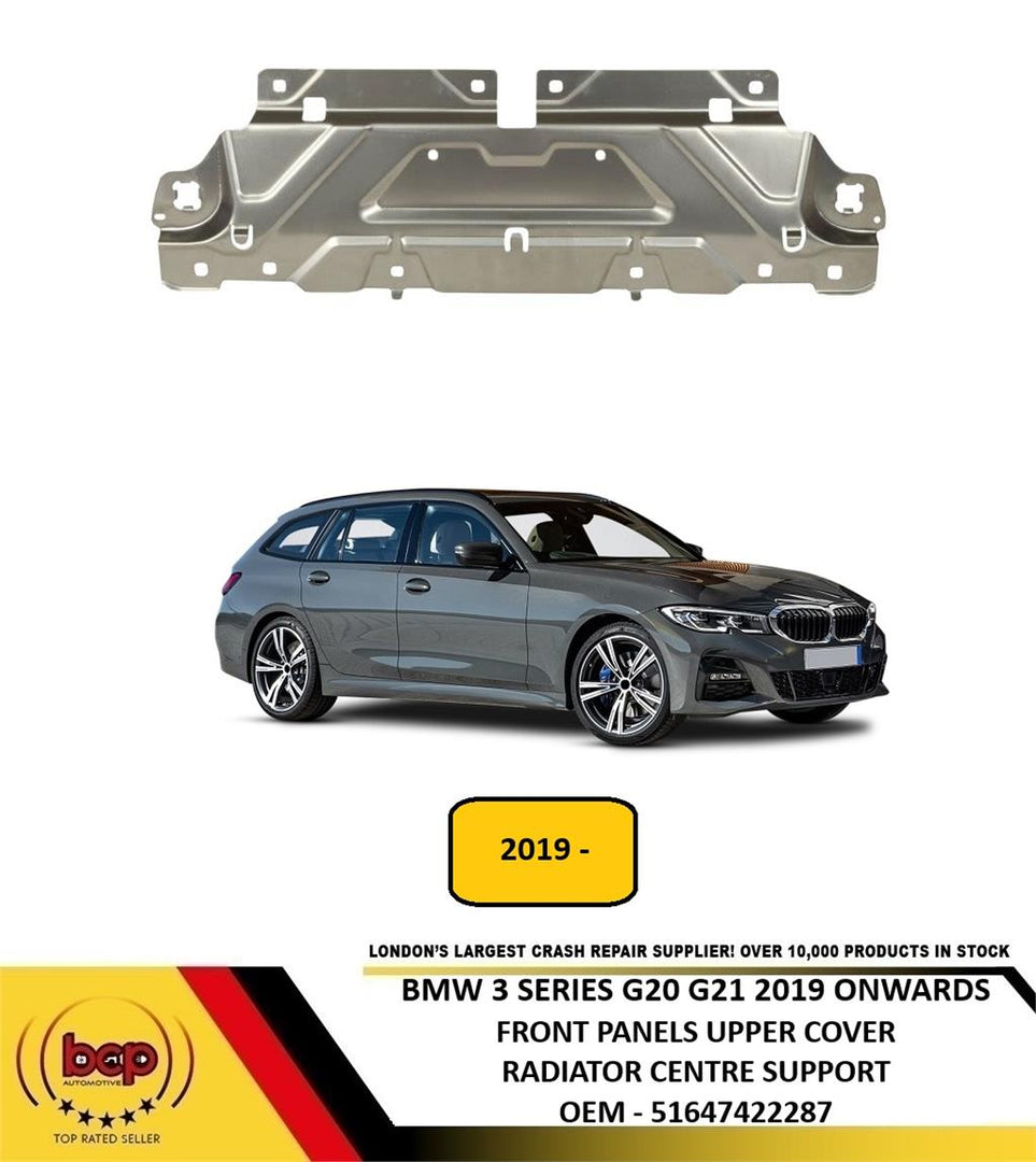 BMW 3 SERIES G20 G21 2019 ON FRONT PANEL UPPER RADIATOR SUPPORT COVER ALUMINIUM
