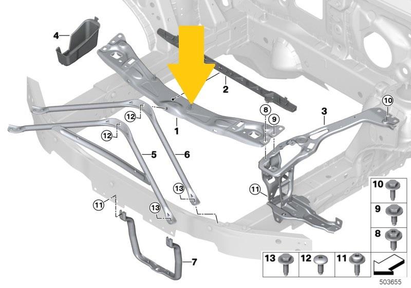 BMW 2 SERIES GRAND TOURER F44 2020 ONWARDS BONNET SLAM PANEL CROSSLINK