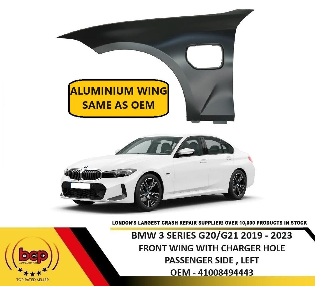 BMW 3 SERIES G20 G21 2019 – 2023 FRONT WING WITH EV HOLE PASSENGER ALUMINIUM