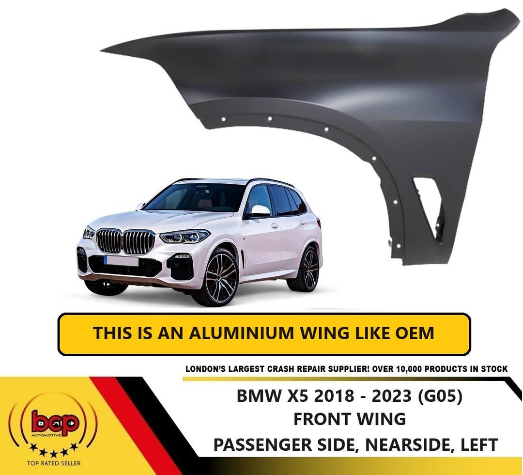 BMW X5 2018 – 2023 G05 FRONT WING PASSENGER SIDE FENDER PANEL LEFT ALUMINIUM