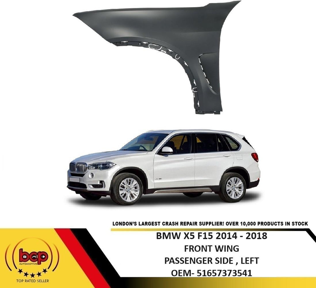 BMW X5 F15 2014 - 2018 FRONT WING LEFT PASSENGERS PRIMED NEW INSURANCE APPROVED