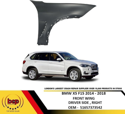 BMW X5 F15 2014 - 2018 FRONT WING RIGHT DRIVERS PRIMED NEW INSURANCE APPROVED