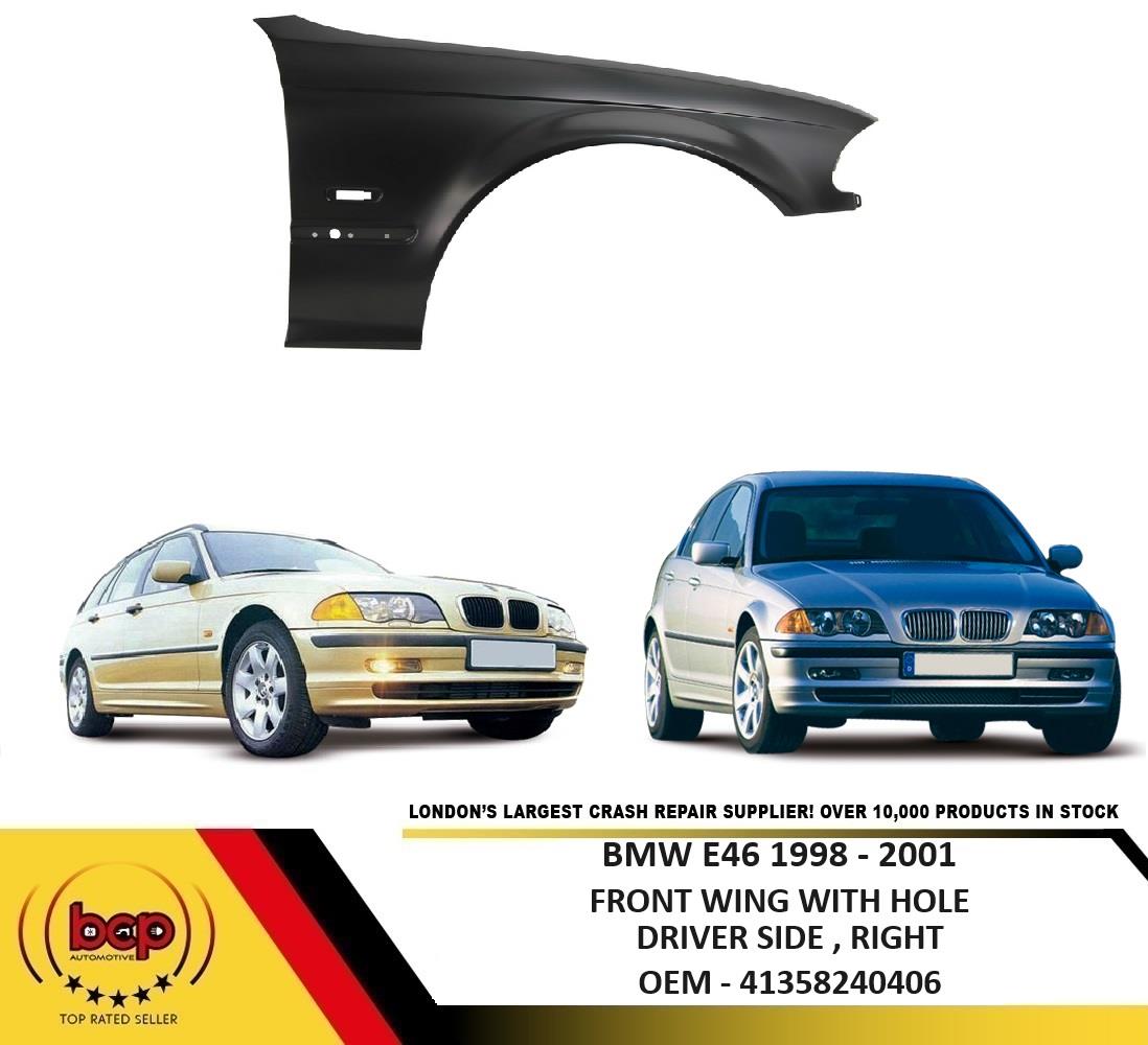 BMW E46 1998 - 2001 FRONT WING RIGHT DRIVERS SIDE NEW PRIMED SALOON/ ESTATE