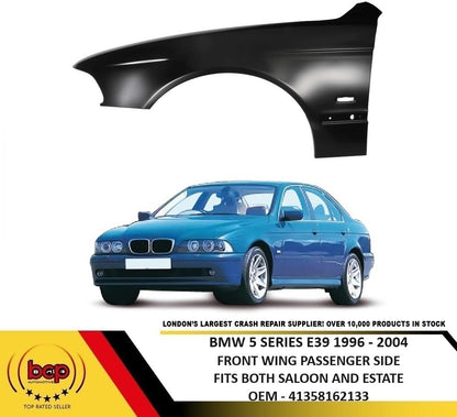 BMW 5 SERIES E39 1996-2004 FRONT WING LEFT PASSENGERS SIDE 41358162133