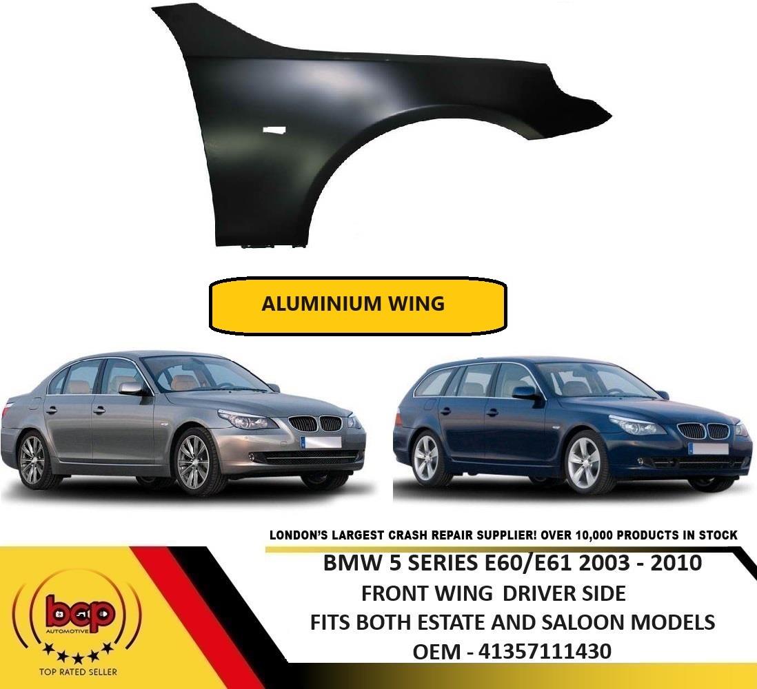 BMW 5 SERIES E60 2003 - 2010 FRONT WING RIGHT DRIVER SIDE ALUMINIUM NEW