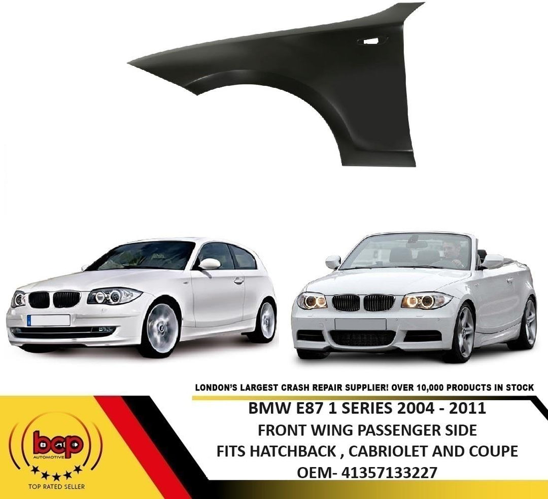 BMW E87 1 SERIES E87 2004 - 2011 FRONT WING PASSENGER SIDE LEFT NEARSIDE N/S