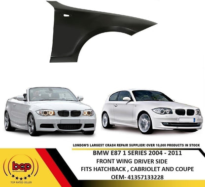 BMW E87 1 SERIES E87 2004-2011 FRONT WING RH RIGHT O/S DRIVER SIDE OFF SIDE