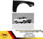 BMW 3 SERIES E30 1983 - 1991 FRONT WING RIGHT DRIVER SIDE 41351968490
