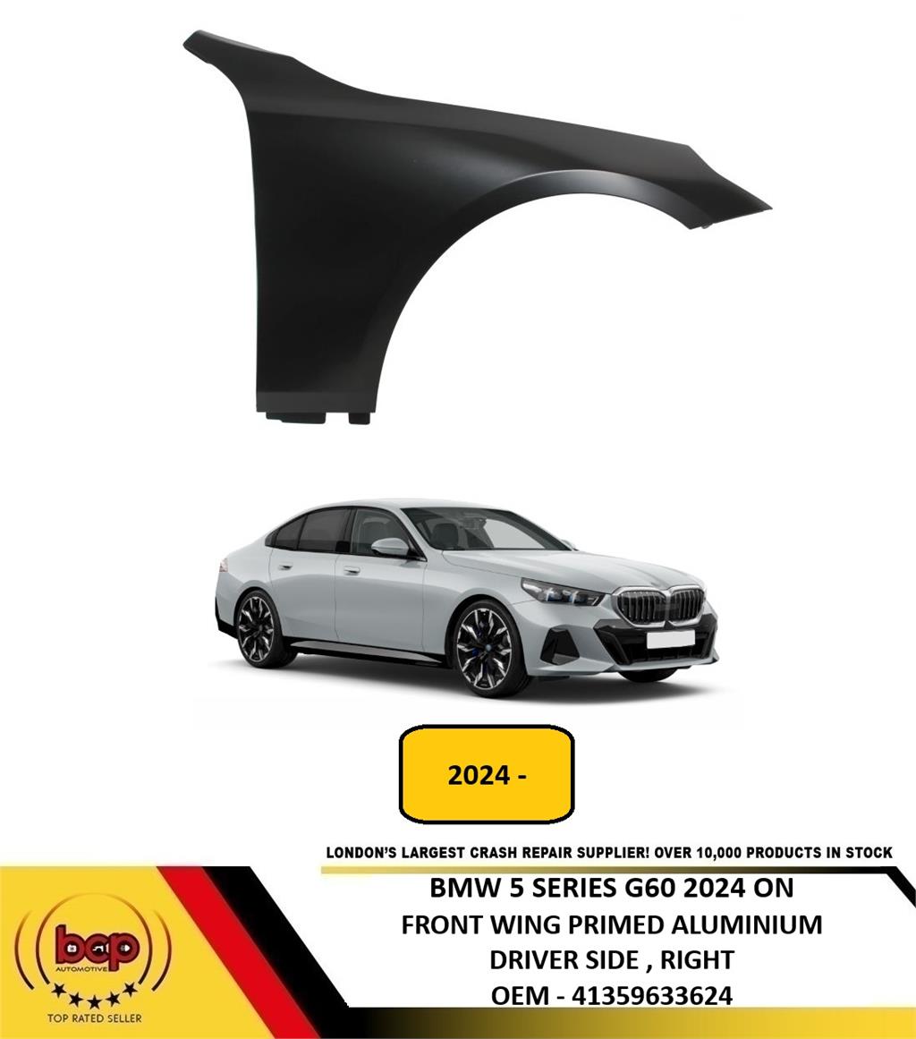 BMW 5 SERIES G60 2024 ON FRONT WING PANEL ALUMINIUM DRIVER RIGHT 41359633624