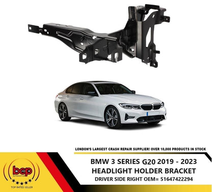BMW 3 SERIES G20 G21 2019 - 2022 HEADLIGHT MOUNTING BRACKET RIGHT 51647422294