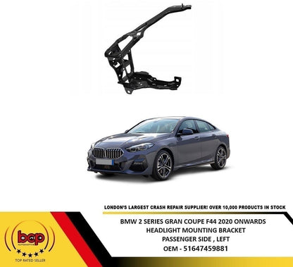 BMW 2 SERIES GRAN COUPE F44 2020 ONWARDS HEADLIGHT MOUNTING BRACKET HOLDER LEFT
