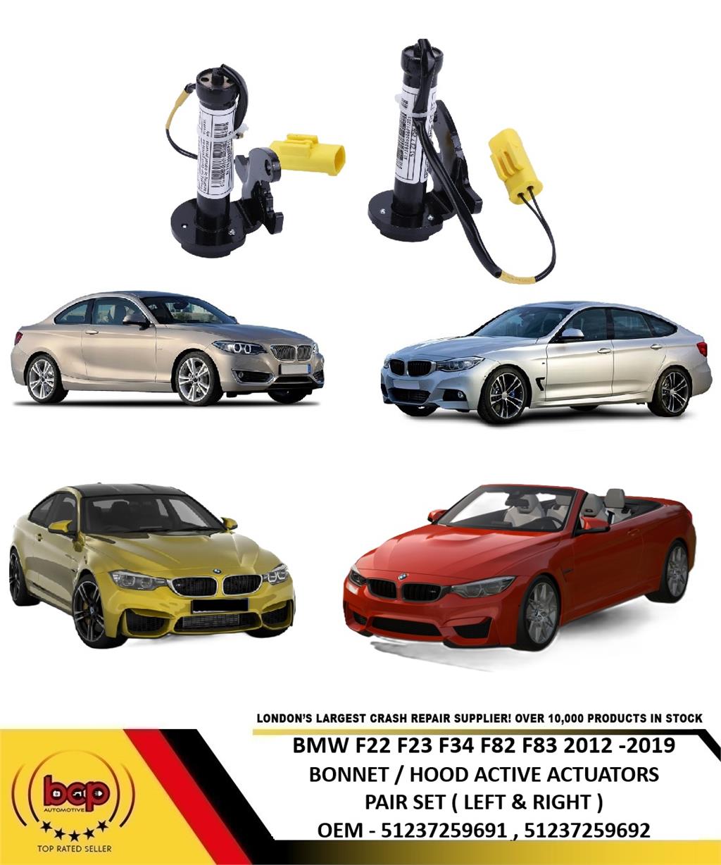 BMW F22 F23 F34 F82 F83 2012 -2019 ACTIVE BONNET HOOD ACTUATORS PAIR 51237259691