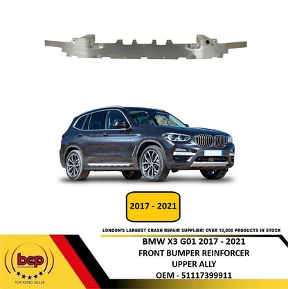 BMW X3 G01 2017 - 2021 FRONT BUMPER REINFORCER UPPER ALUMINIUM IMPACT CRASH BAR