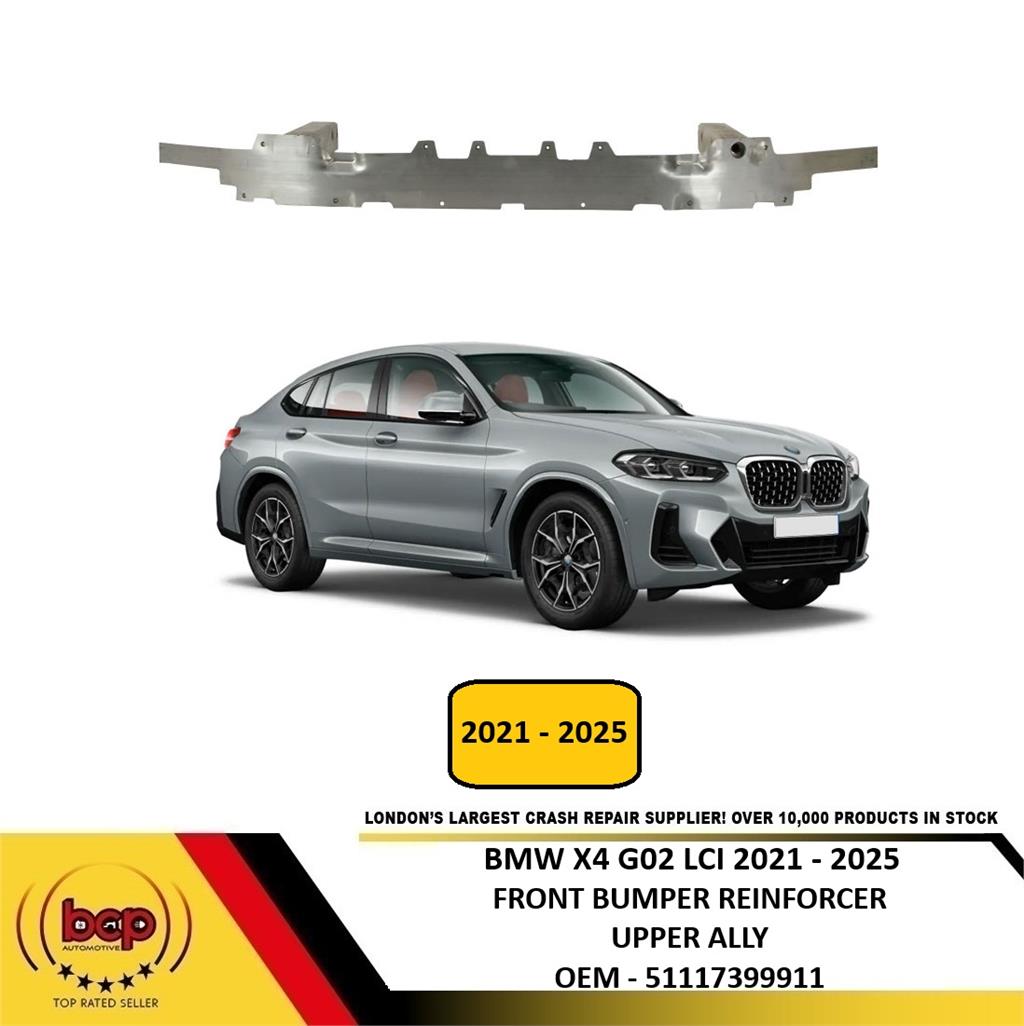 BMW X4 G02 2021 - 2025 FRONT BUMPER REINFORCER UPPER ALUMINIUM IMPACT CRASH BAR