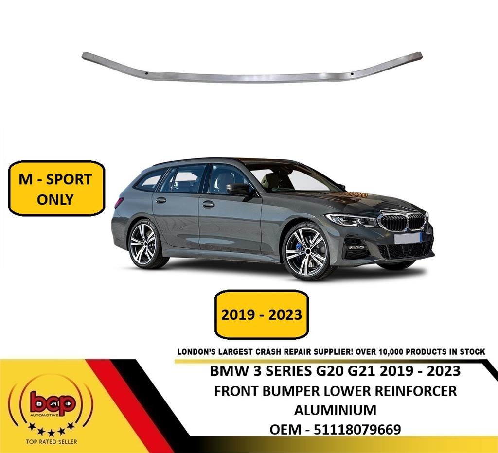 BMW 3 SERIES G20 G21 M SPORT 2019–2023 FRONT BUMPER LOWER REINFORCER ALUMINIUM