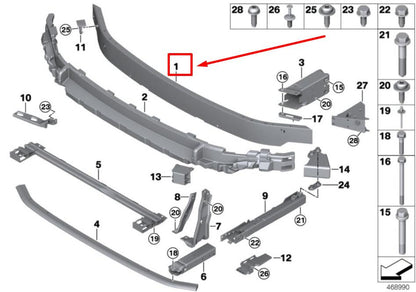 MINI COUNTRYMAN 2016-2020 FRONT BUMPER REINFORCER IMPACT BAR ALLY 51117378727