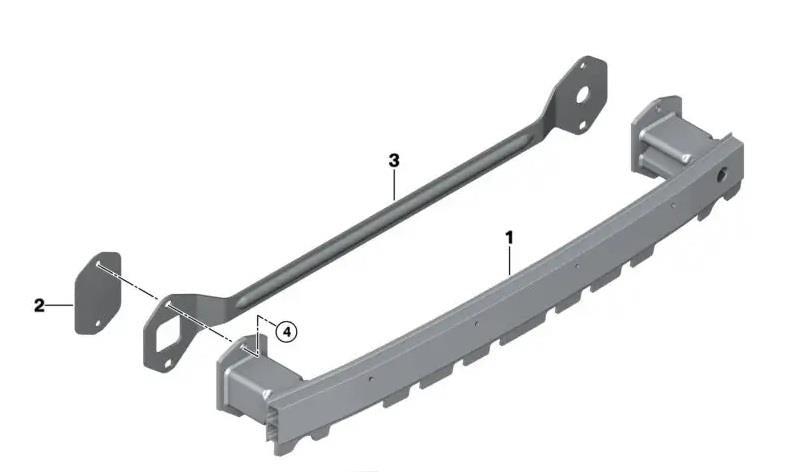 BMW 5 SERIES G30 2020 -2024 REAR BUMPER REINFORCER IMPACT CRASH ALLY 51127473636