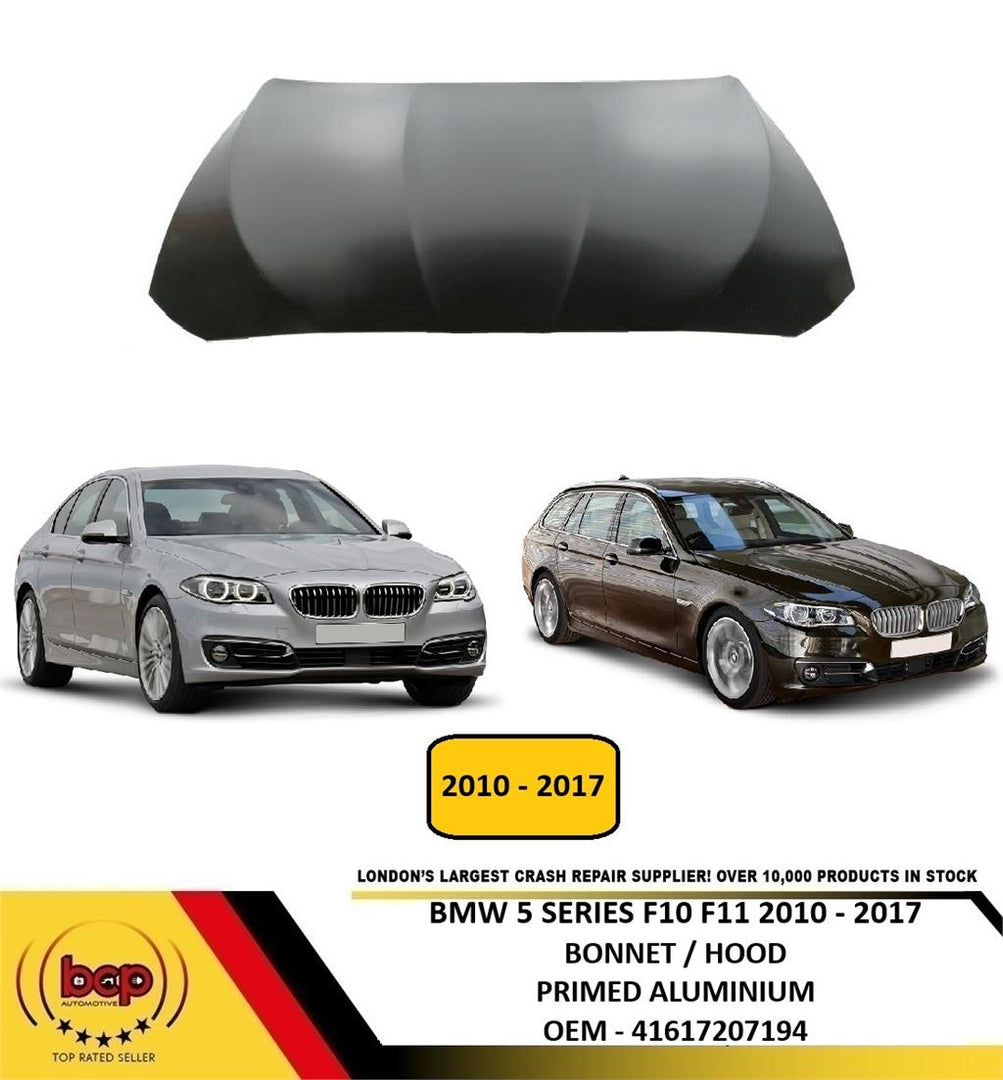 BMW 5 SERIES F10 F11 2010 –2017 BONNET HOOD PRIMED ALUMINIUM NEW 41617207194