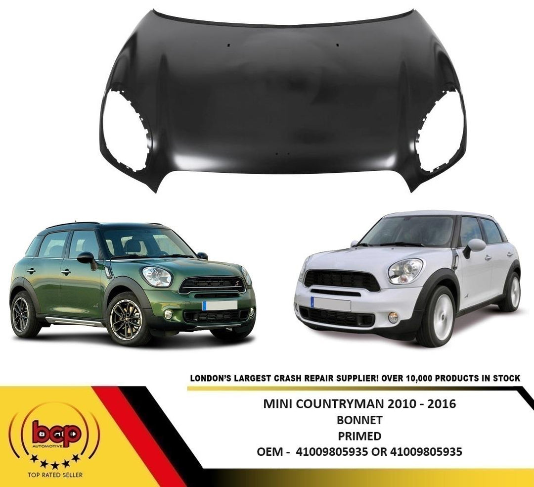 MINI COUNTRYMAN 2010-2016 BONNET PRIMED INSURANCE APPROVED WITH NEW OEM QUALITY