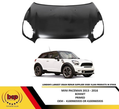 MINI PACEMAN  2013-2016 BONNET PRIMED INSURANCE APPROVED WITH NEW OEM QUALITY