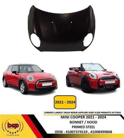 MINI 2021 - 2024 BONNET HOOD MINI ONE COOPER INSURANCE APPROVED 5 DOOR 3 DOOR
