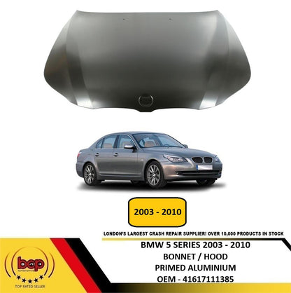 BMW 5 SERIES E60 E61 2003 - 2010 BONNET HOOD PRIMED ALUMINIUM NEW OEM QUALITY