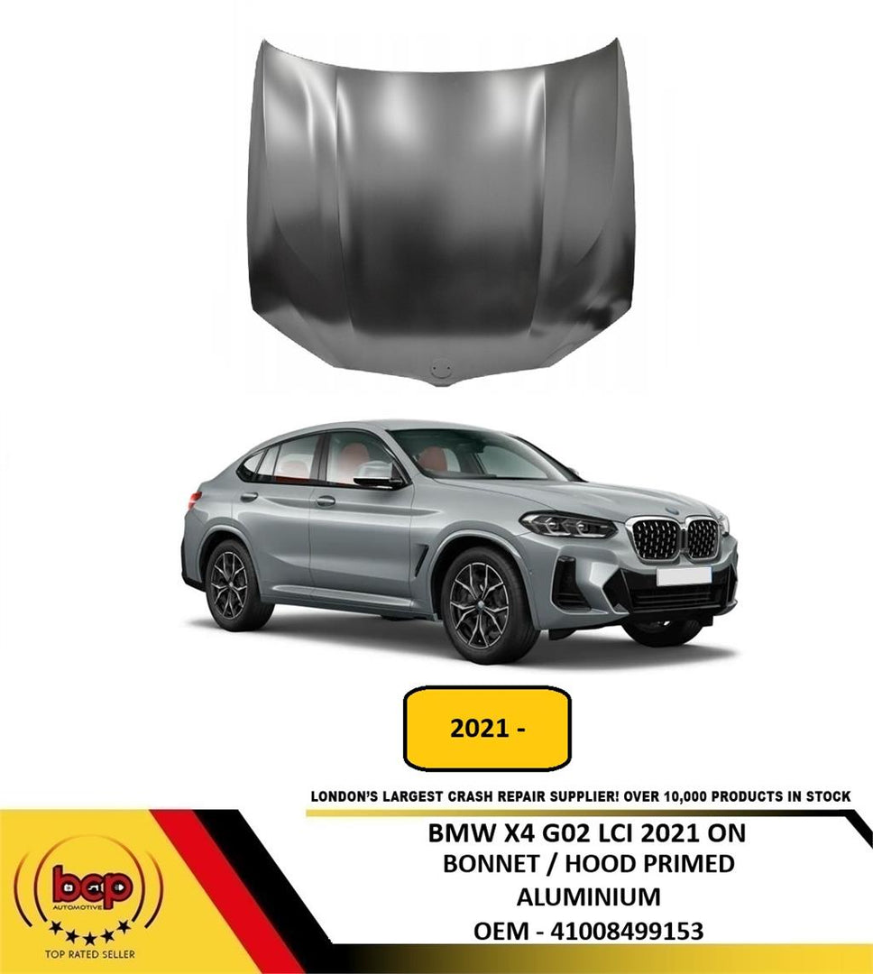 BMW X4 G02 LCI 2021 ONWRADS BONNET HOOD PRIMED ALUMINIUM NEW 41008499153