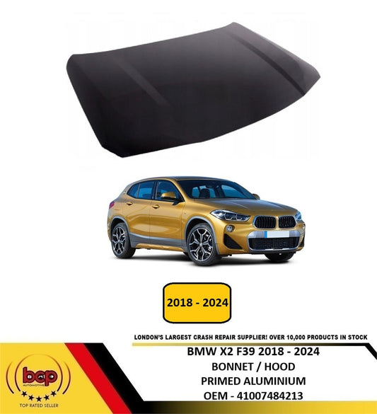 BMW X2 F39 2018 - 2024 BONNET HOOD PRIMED ALUMINIUM OEM SPEC 41007484213