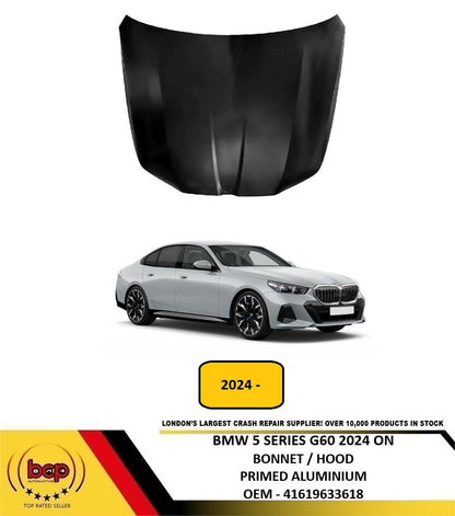 BMW 5 SERIES G60 2024 ONWARDS BONNET HOOD PRIMED ALUMINIUM NEW 41619633618