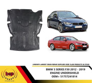 BMW 3 SERIES F30 2012 – 2019  ENGINE UNDERTRAY COVER SHEILD UNDERBONNET SCREEN