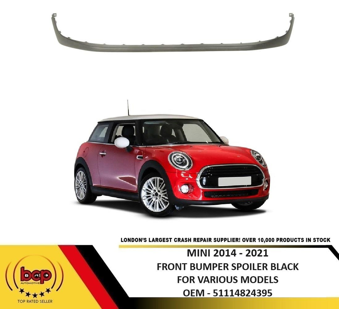 MINI 2014–2021 FRONT BUMPER SPOILER VALANCE BLACK FOR VARIOUS MODELS NO SENSORS