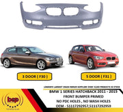 BMW 1 SERIES F20/21 2011 – 2015 FRONT BUMPER NO SENSORS OR WASHERS OEM QUALITY