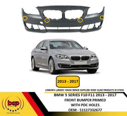 BMW 5 SERIES F10 F11 2013 – 2017 FRONT BUMPER  PARKING SENSOR & WASHER HOLES NEW