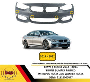 BMW 4 SERIES GRAN COUPE F36 2014-2021 FRONT BUMPER PRIMED M SPORT WITH PDC HOLES