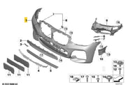 BMW X3 G01 M SPORT 2017 - 2021 FRONT BUMPER PRIMED PARK ASSIST AND CAMERA HOLE