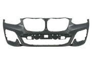 BMW X3 G01 M SPORT 2017 - 2021 FRONT BUMPER PRIMED PARK ASSIST AND CAMERA HOLE