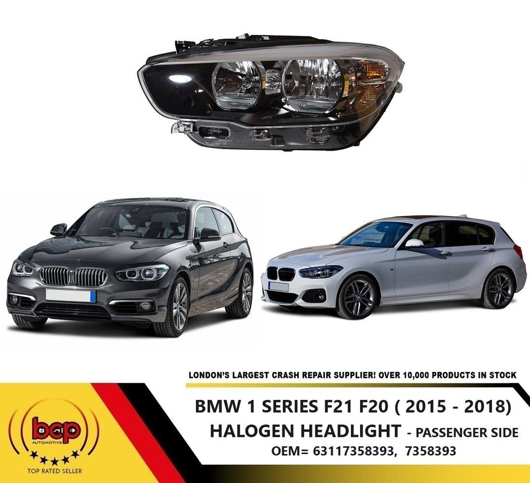BMW 1 SERIES F20 LCI 2015 -2018 HEADLIGHT HALOGEN PASSENGERS SIDE NEW