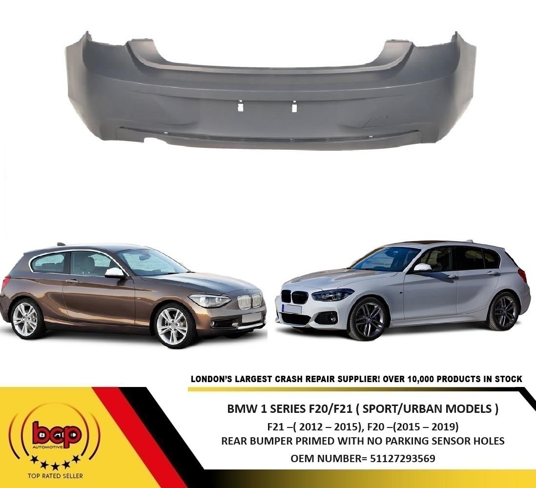BMW 1 SERIES F20 F21 2011 - 2015 REAR BUMPER PRIMED SPORT URBAN MODELS NO PDC