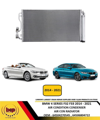 BMW 4 SERIES F32 F33 2014 - 2021 AIR CONDITION AC CONDENSER AIR CON WITH DRYER