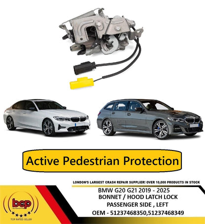 BMW G20 G21 2019 – 2025 BONNET HOOD LOCK LATCH PASSENGER SIDE LEFT