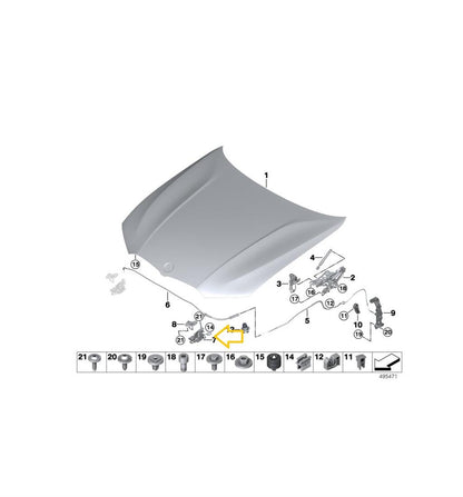 BMW 1 SERIES F40 2019 – 2024 BONNET HOOD LOCK LATCH DRIVER SIDE RIGHT