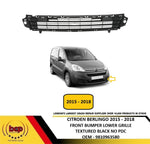 Load image into Gallery viewer, CITROEN BERLINGO 2015 - 2018 FRONT BUMPER LOWER CENTRE GRILLE TEXTURED BLACK NEW
