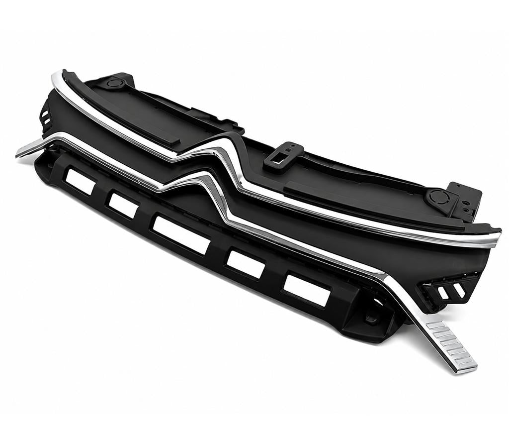 CITROEN C3 2020 - 2024 FRONT BUMPER UPPER GRILLE KIT WITH CHROME CHEVRONS BADGE