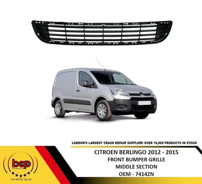 CITROEN BERLINGO 2012 – 2015  FRONT BUMPER LOWER CENTRE GRILLE MIDDLE BOTTOM