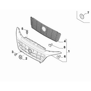 FIAT DUCATO 2014 – 2024 FRONT GRILLE BLACK WITH SILVER FRAME COMPLETE