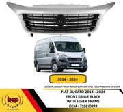 FIAT DUCATO 2014 – 2024 FRONT GRILLE BLACK WITH SILVER FRAME COMPLETE